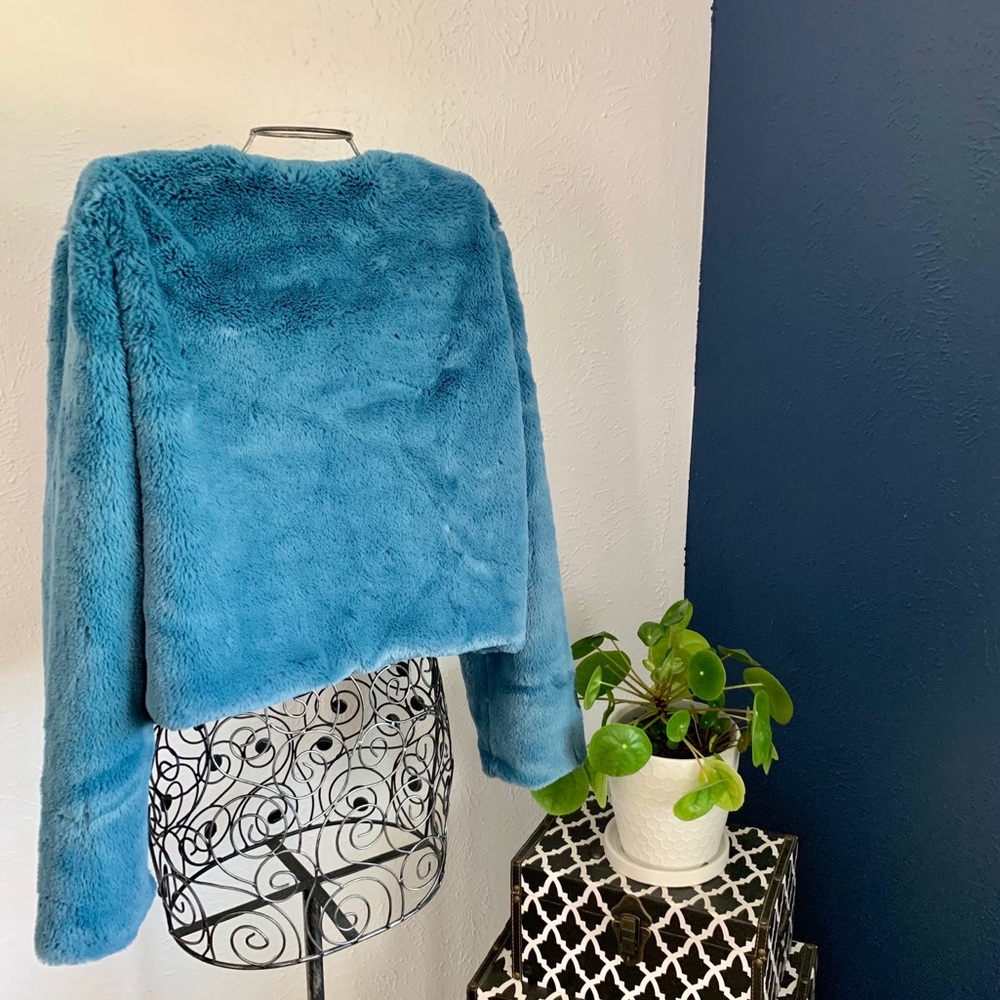 Chic Blue Teddy Jacket - Picture 3 of 7
